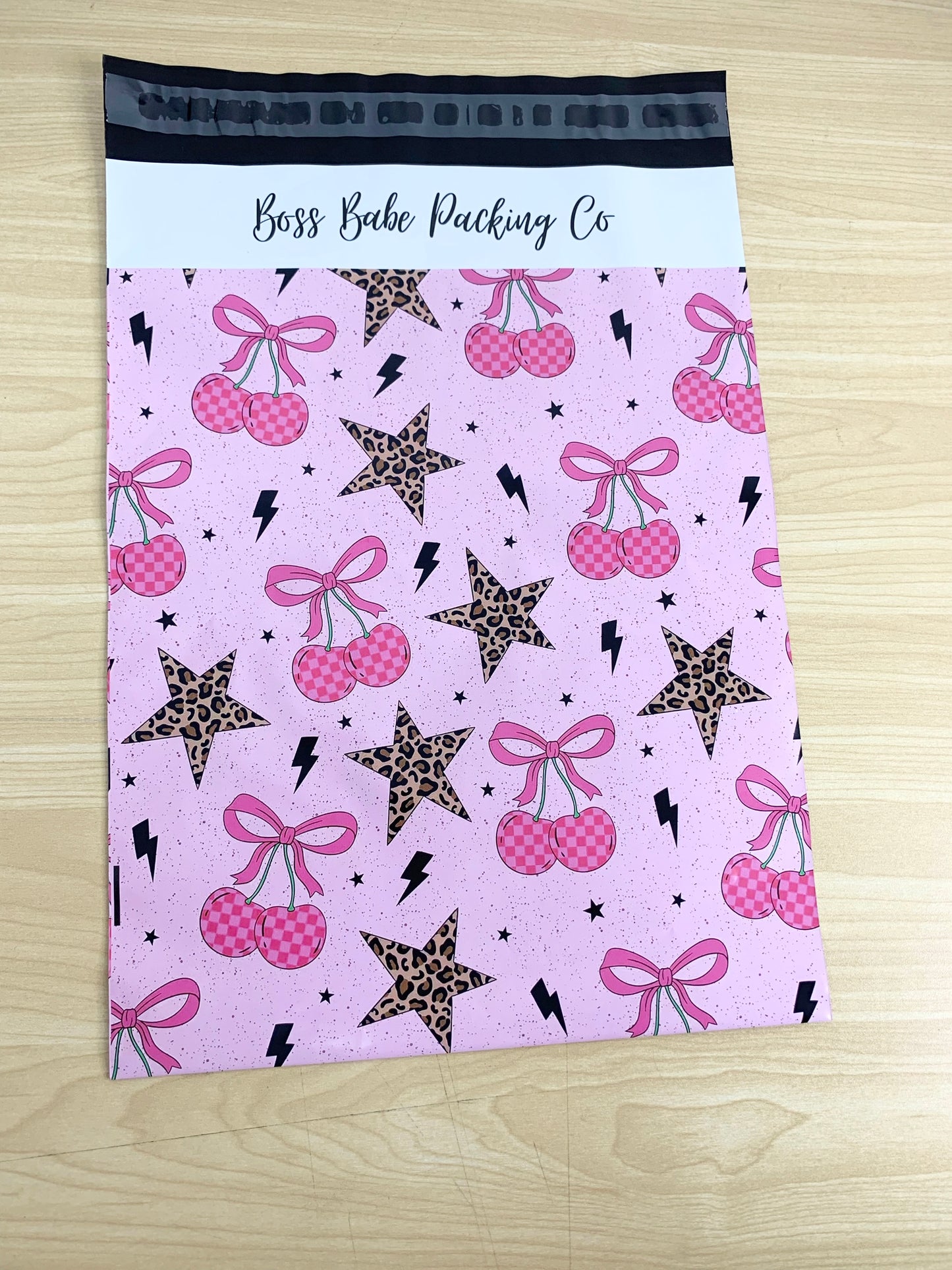 Pink Checks & Stars Poly Mailer